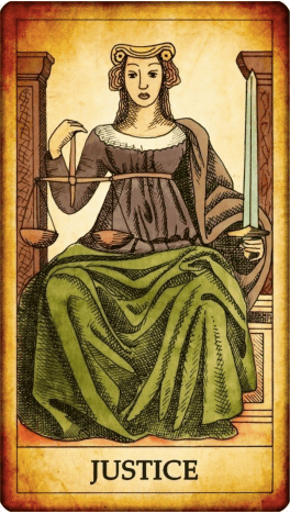 Tarot card Justice